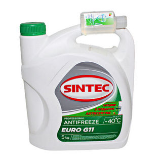 Антифриз Акция Sintec -40 Euro G11 зеленый  5кг+ антисептик в подарок